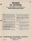 WOODWARD SERVICE BULLETIN No  04500 FOR THE TYPE SG GOVERNOR 